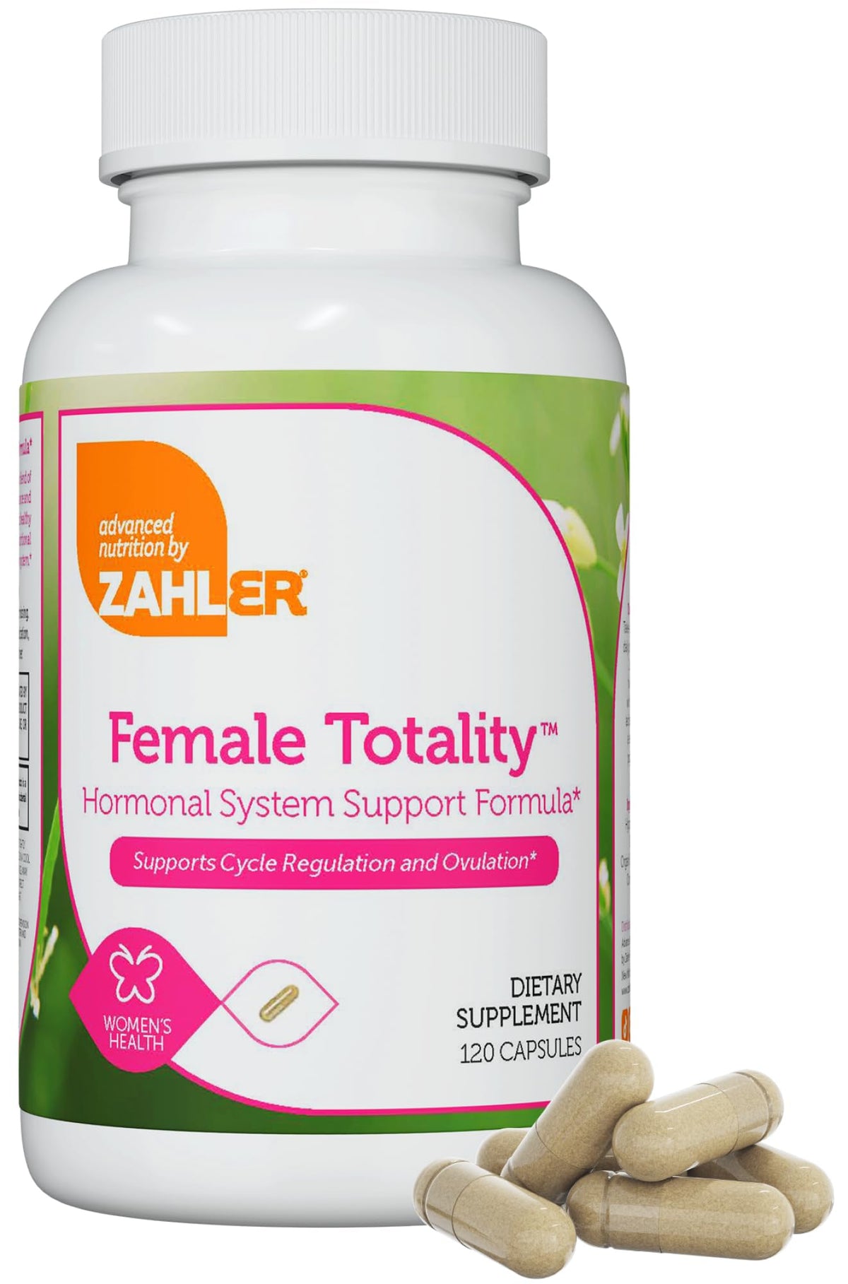 Zahler Totalité Féminine: bouteille 120 gélules, pratique pour la routine quotidienne.