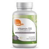 Bouteille Zahler Vitamine D3 10 000 UI, présentation et bouchon visibles, soutien quotidien.