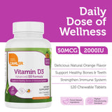 Zahler Vitamin D3 bouteille 120 tablettes, format pratique pour usage quotidien.