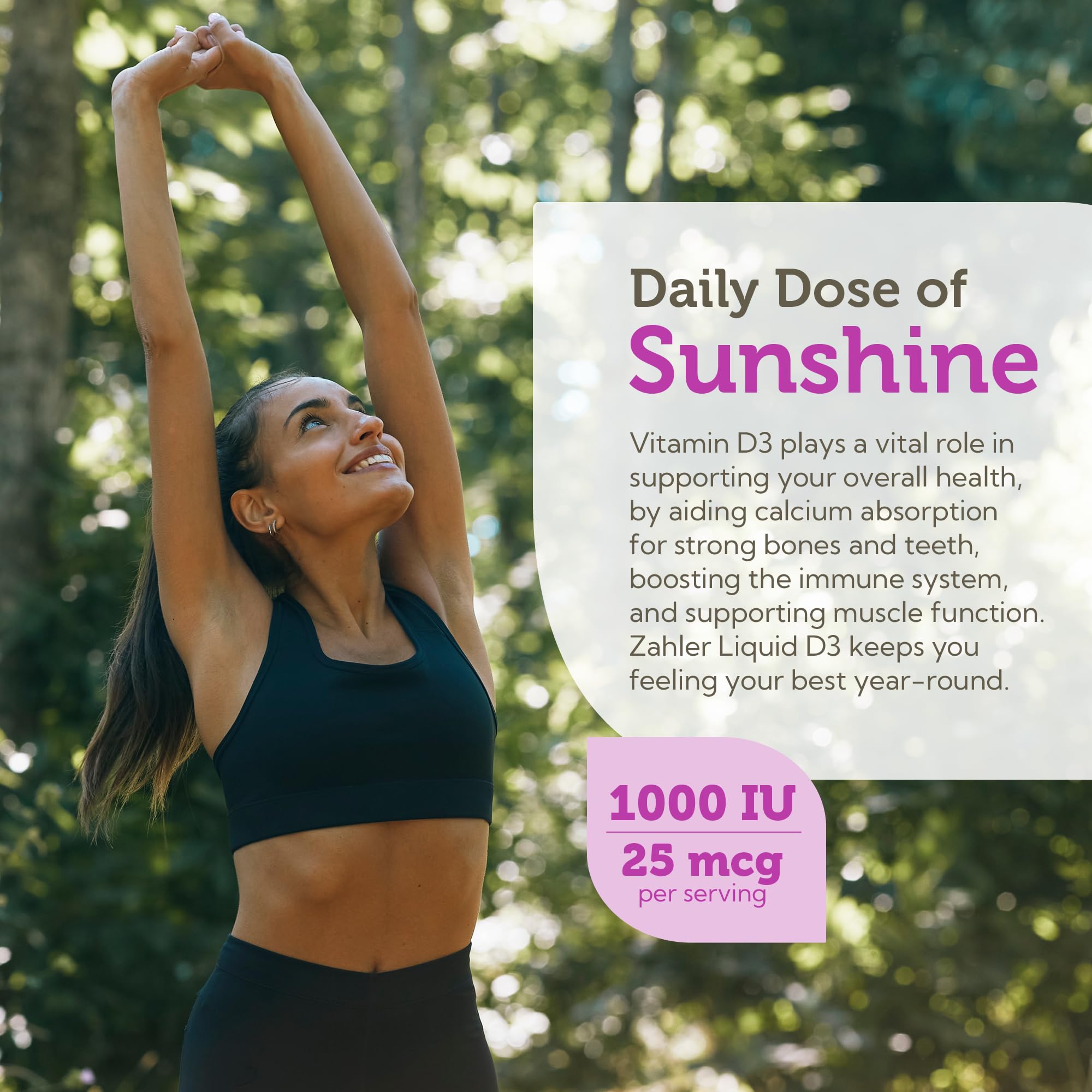 Formule pure et certifiée Zahler D3 liquide, sans allergènes.