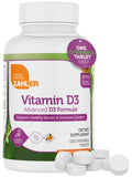 Zahler Vitamin D3 pastille orange 2000IU, soutien des os et de l’immunité.