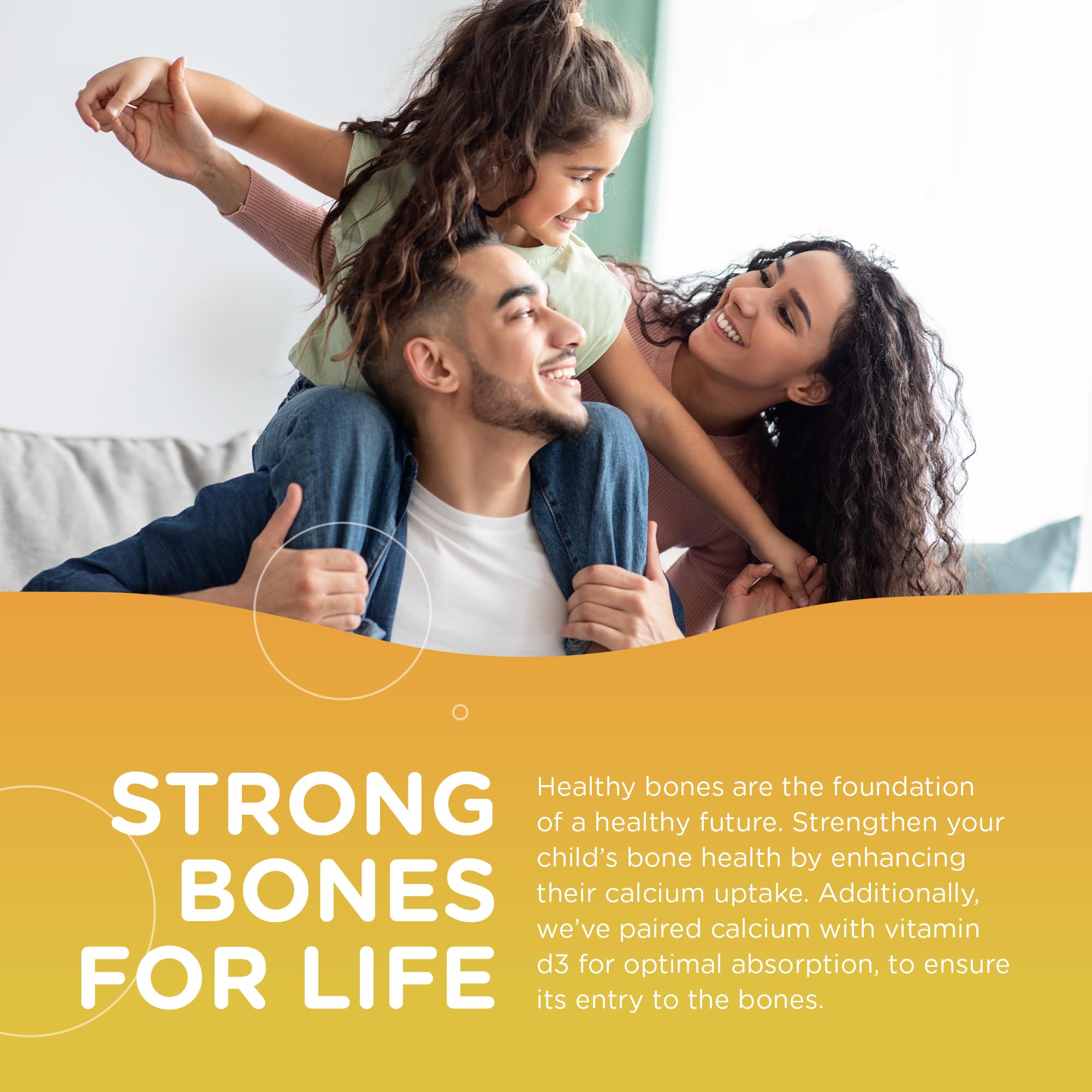 Zahler Yummy Enfants Calcium Gummies — étiquette nutrition claire et informations sur les nutriments.