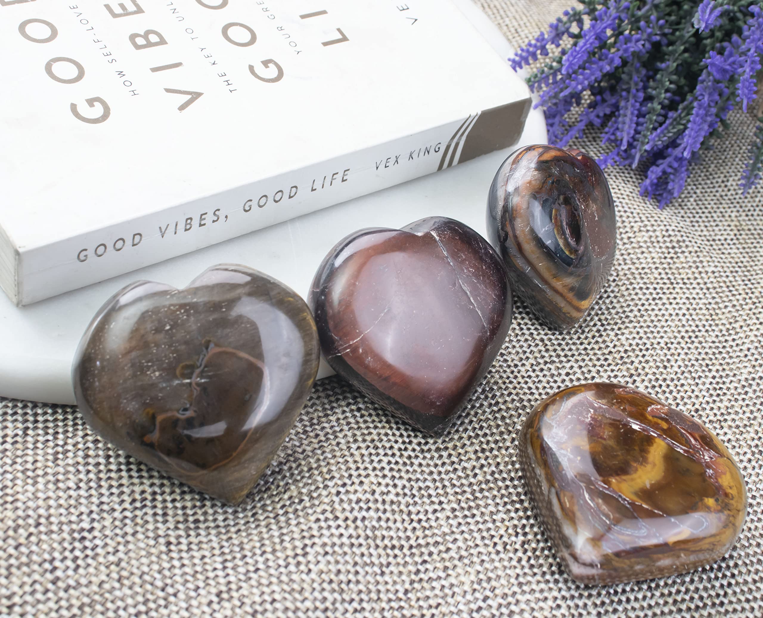 ZAICUS Cœur en quartz rose inclus, idéal comme cadeau attentionné.