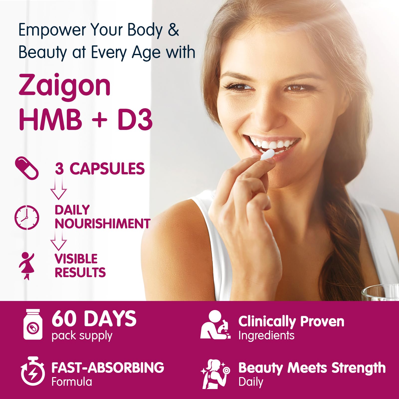 Acide hyaluronique Zaigon pour peau hydratée et rebondie.