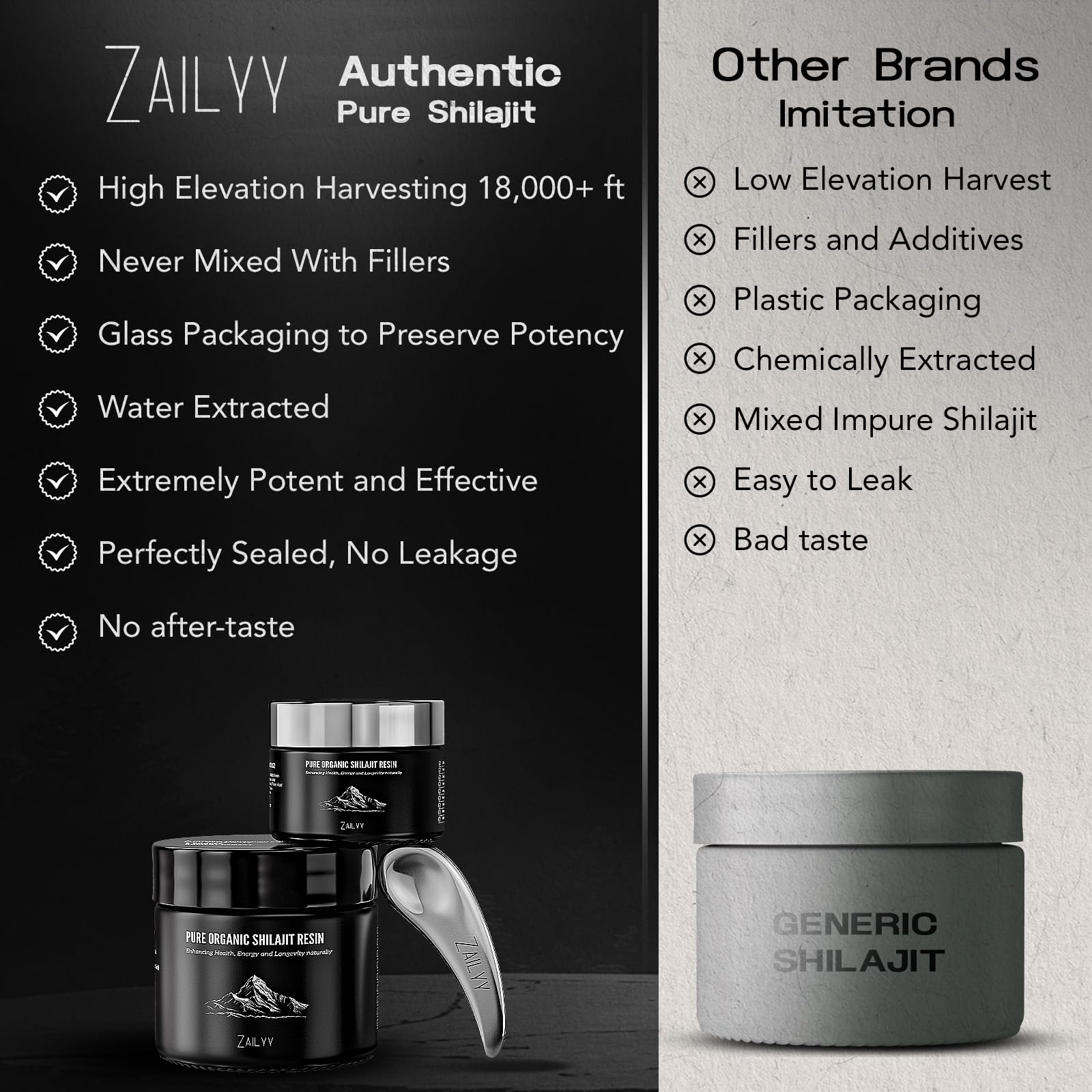 Utilisation quotidienne simple avec ZAILYY Shilajit résine.