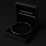 ZAIREG bracelet hematite perles luxueuses, énergie et sophistication au quotidien.