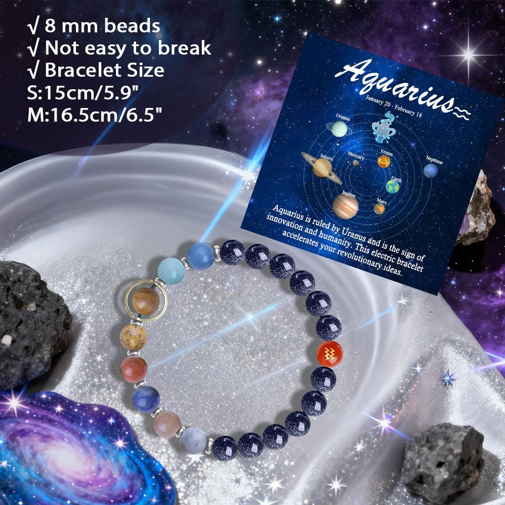 ZaisuiFun bracelet zodiacal, pierre-image-mars, clarté mentale et prise de décisions.