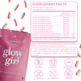Zakrama Glow Girl : tableau nutriments B‑complexe pour soutien métabolique et humeur