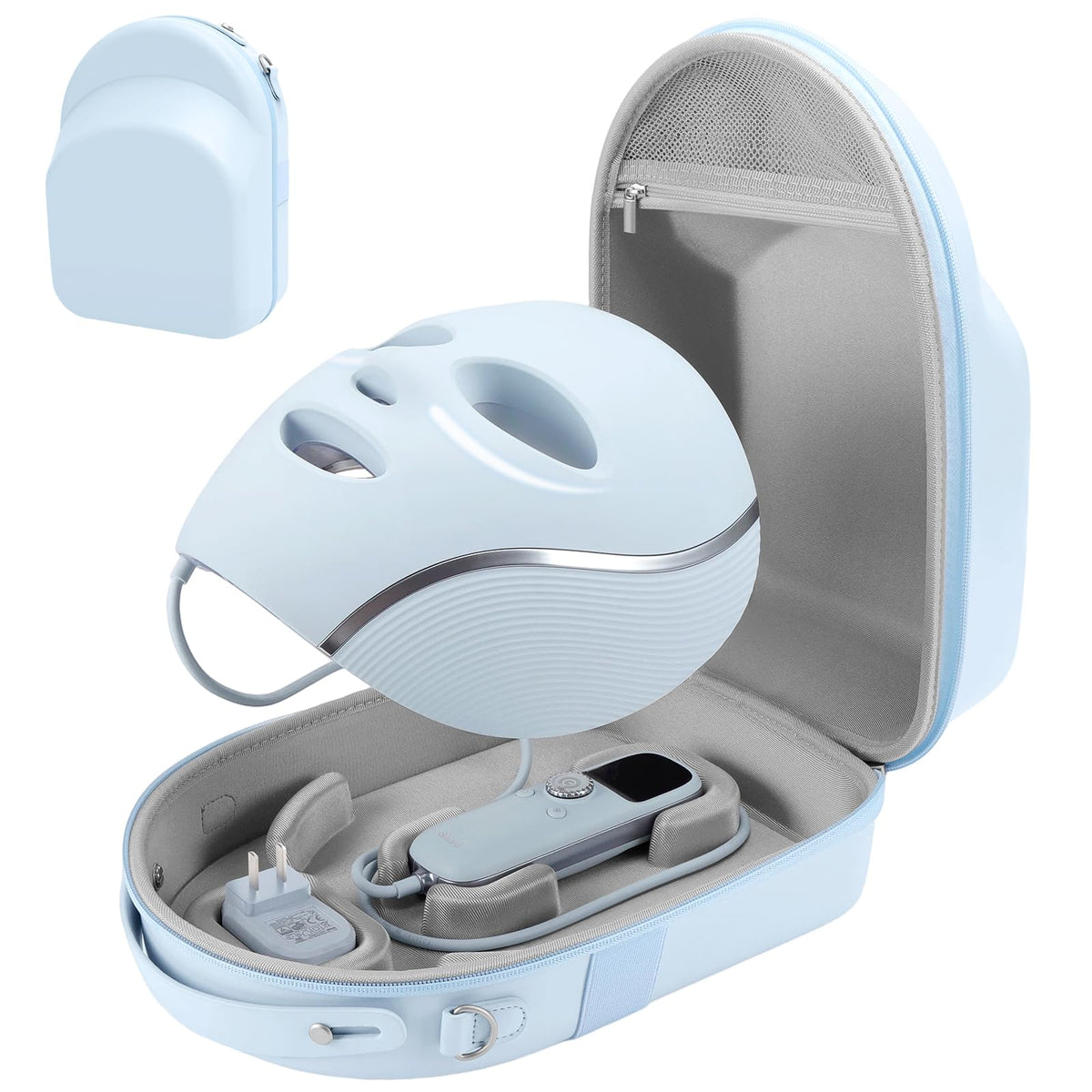 Boîtier Zalirium pour Shark CryoGlow avec poignée ergonomique pour transport pratique.