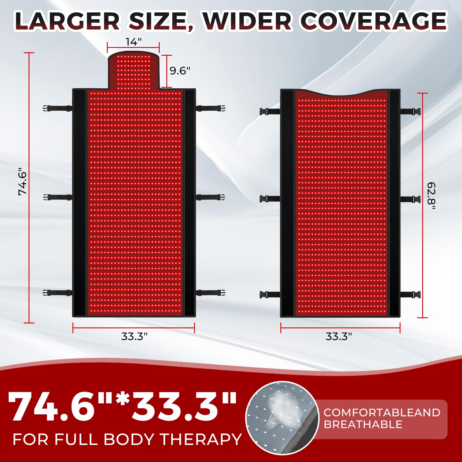 Modes Standard et impulsions 10 Hz/40 Hz pour une thérapie personnalisée.