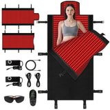 Tapis ZALWYC en lumière rouge pour corps entier, expérience de bien-être à domicile.