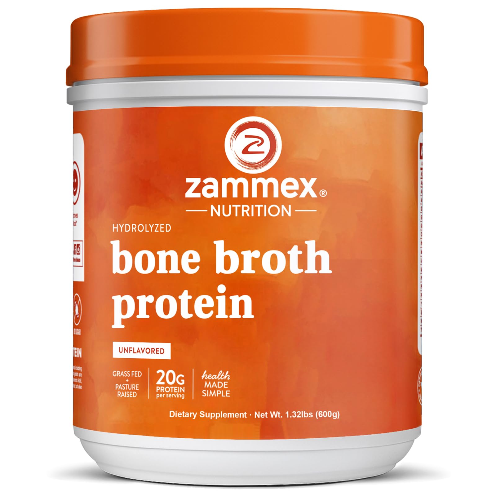 Zammex Bouillon Os – bouteille: source naturelle de collagène et protéines pratiques pour vos repas.