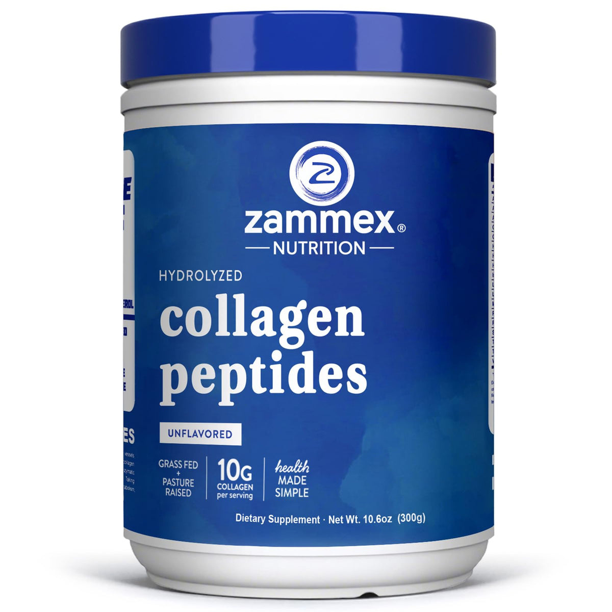 Zammex Collagen Poudre dans une bouteille, facilité d'utilisation pour peau et cheveux