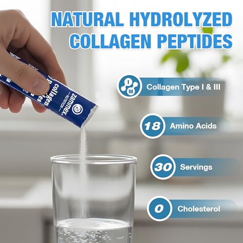 Usage quotidien des peptides collagène Zammex, format pratique et discret.