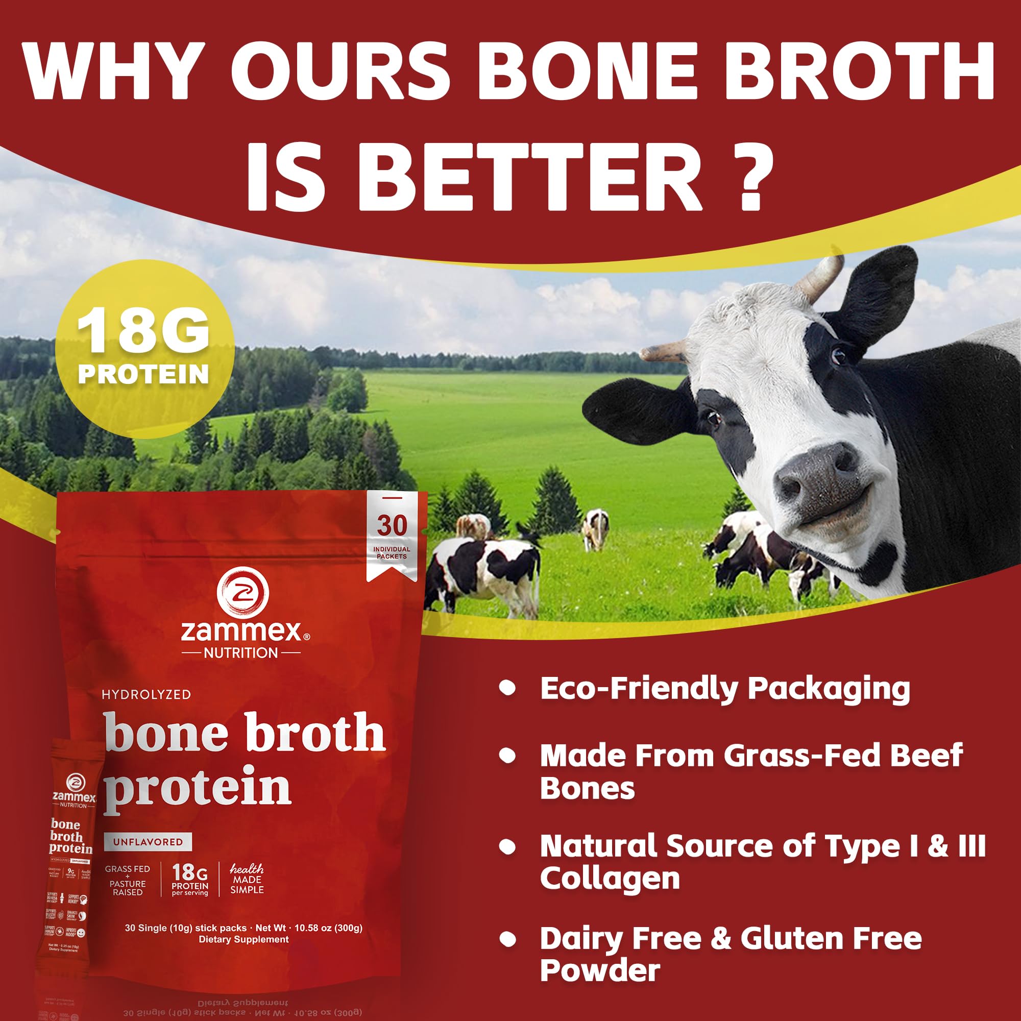 Zammex paquets individuels protéine bouillon emporter