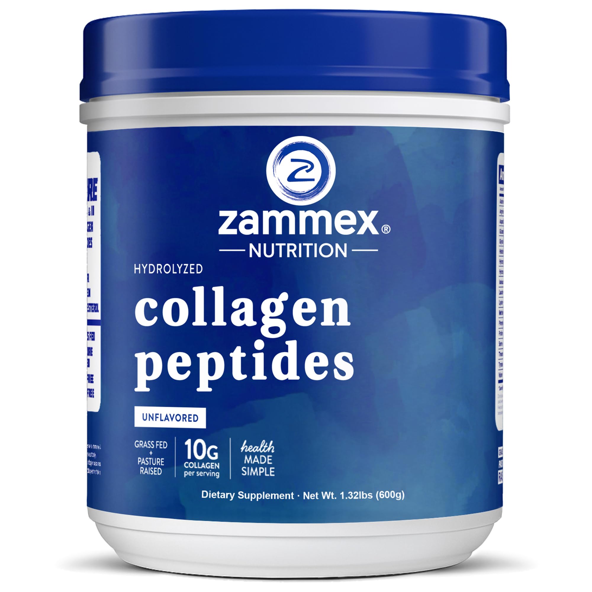 Poudre de collagène premium Zammex sans arôme, facile à mélanger au quotidien.