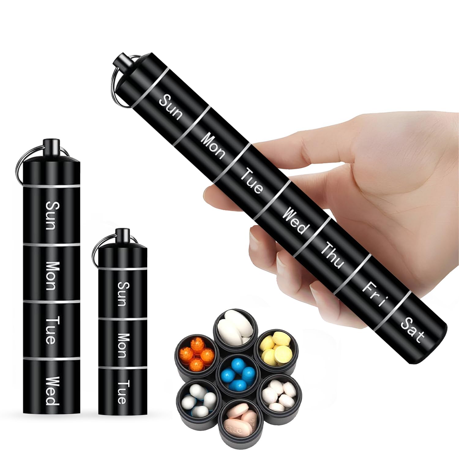 Zam-Zam Daily Pill Organiser: boîte-semaine compacte et pratique.