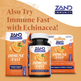 Fiche nutritionnelle ZAND Immune Fast avec conseils d’utilisation.