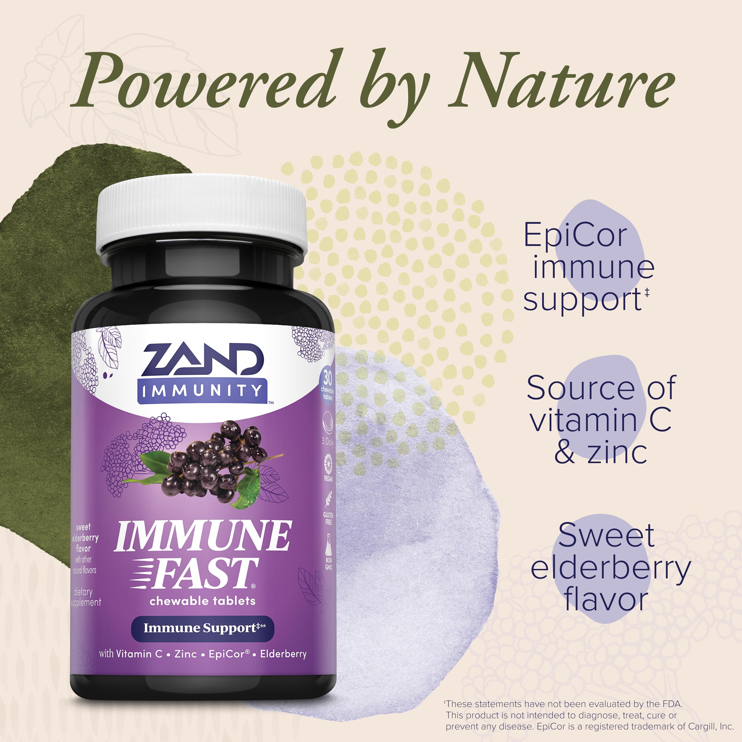 Tablettes orange ZAND Immune Fast, prise quotidienne pratique.