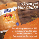 ZAND Immunity Orange C texture douce et fondante pour apaiser la gorge.