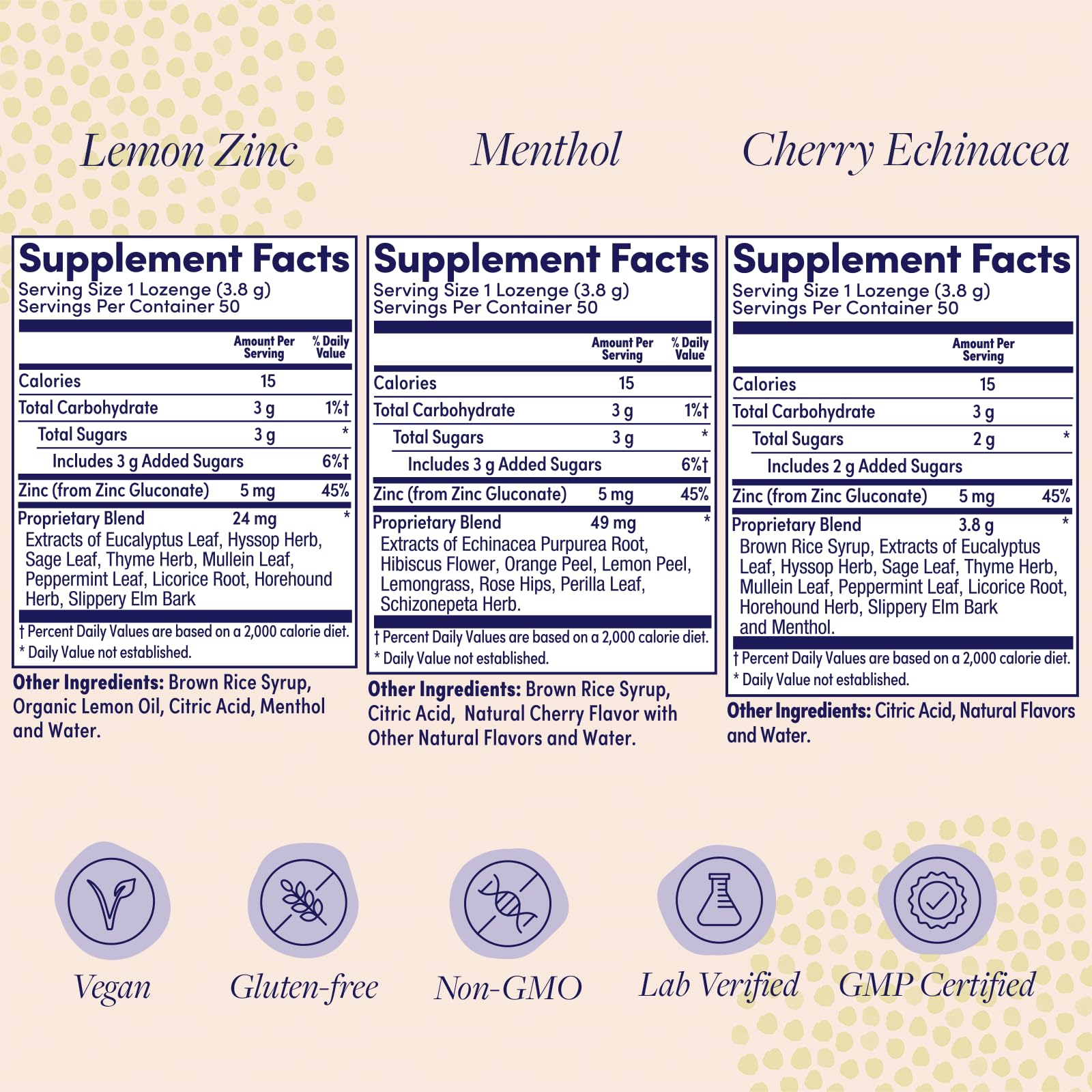 Pastilles menthol-echinacea ZAND Immunity, fraîcheur et bien-être