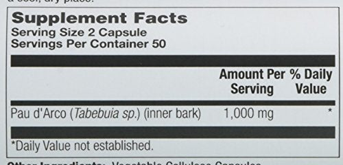 Étiquette Zand Pau D Arco Écorce Interne sur la bouteille, produit naturel et pur.
