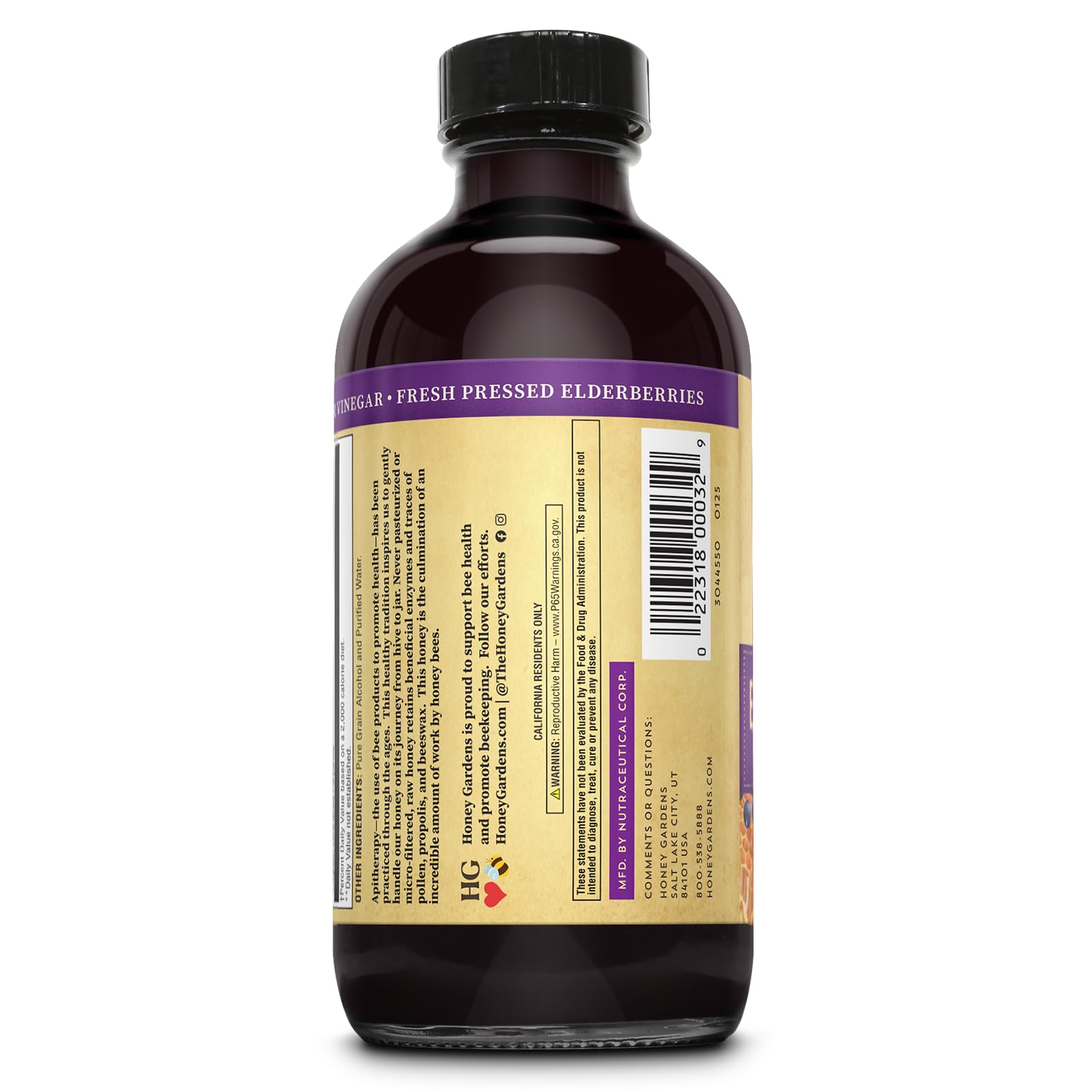 Flacon de sirop ZAND avec propolis et vinaigre de cidre biologique, soutien naturel