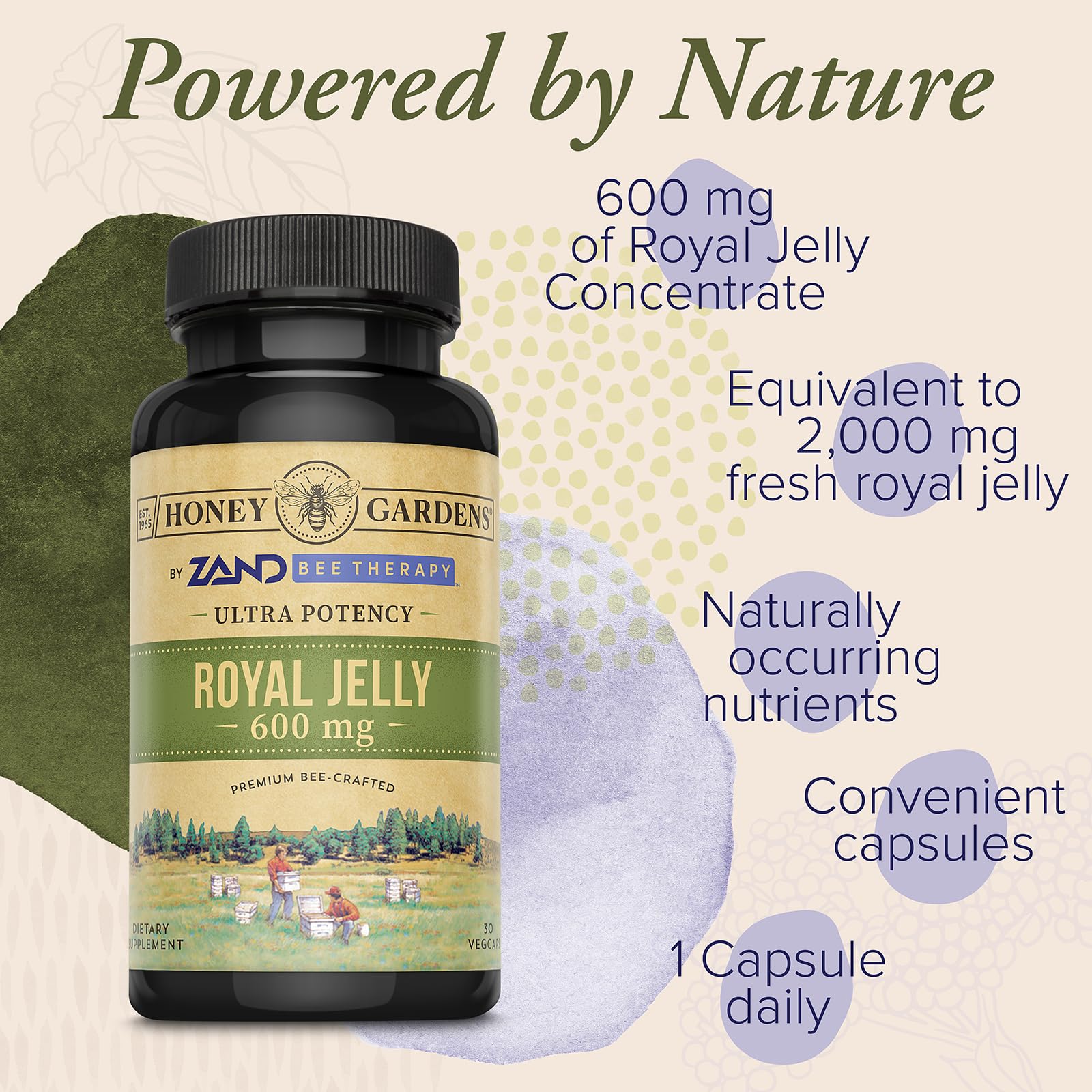 ZAND Gelée Royale 600 mg - dosage pratique pour l'énergie quotidienne.