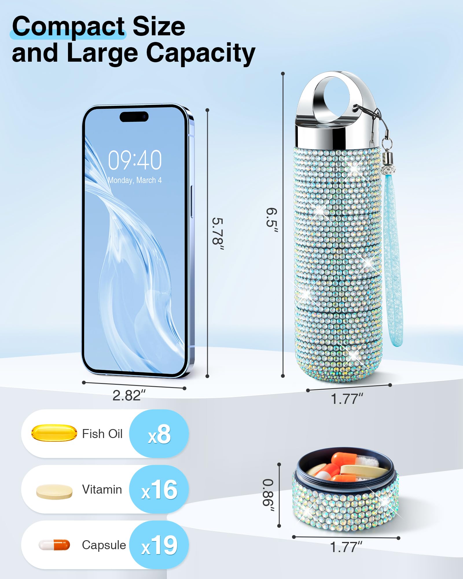 Etui Zannaki imperméable voyage protège les pilules contre l'humidité.