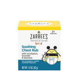 Baume Zarbee’s Bébé pour le torse apaisant sur peau sensible.