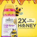 Sirope-toux-enfants-sureau-fruits-rouges: Zarbee's soutient l'immunité avec miel et baies.
