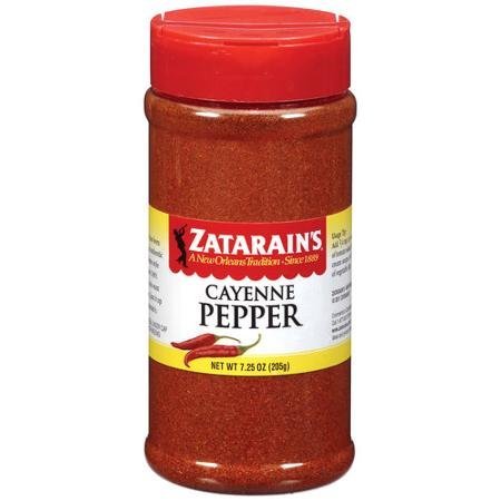 Piment de Cayenne Zatarain's prêt à relever plats cajuns et créoles.