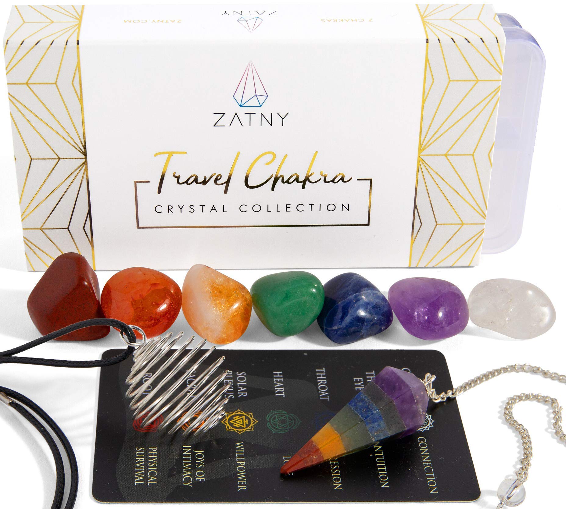 ZATNY pierres chakra ensemble: équilibre énergétique lors de vos voyages.