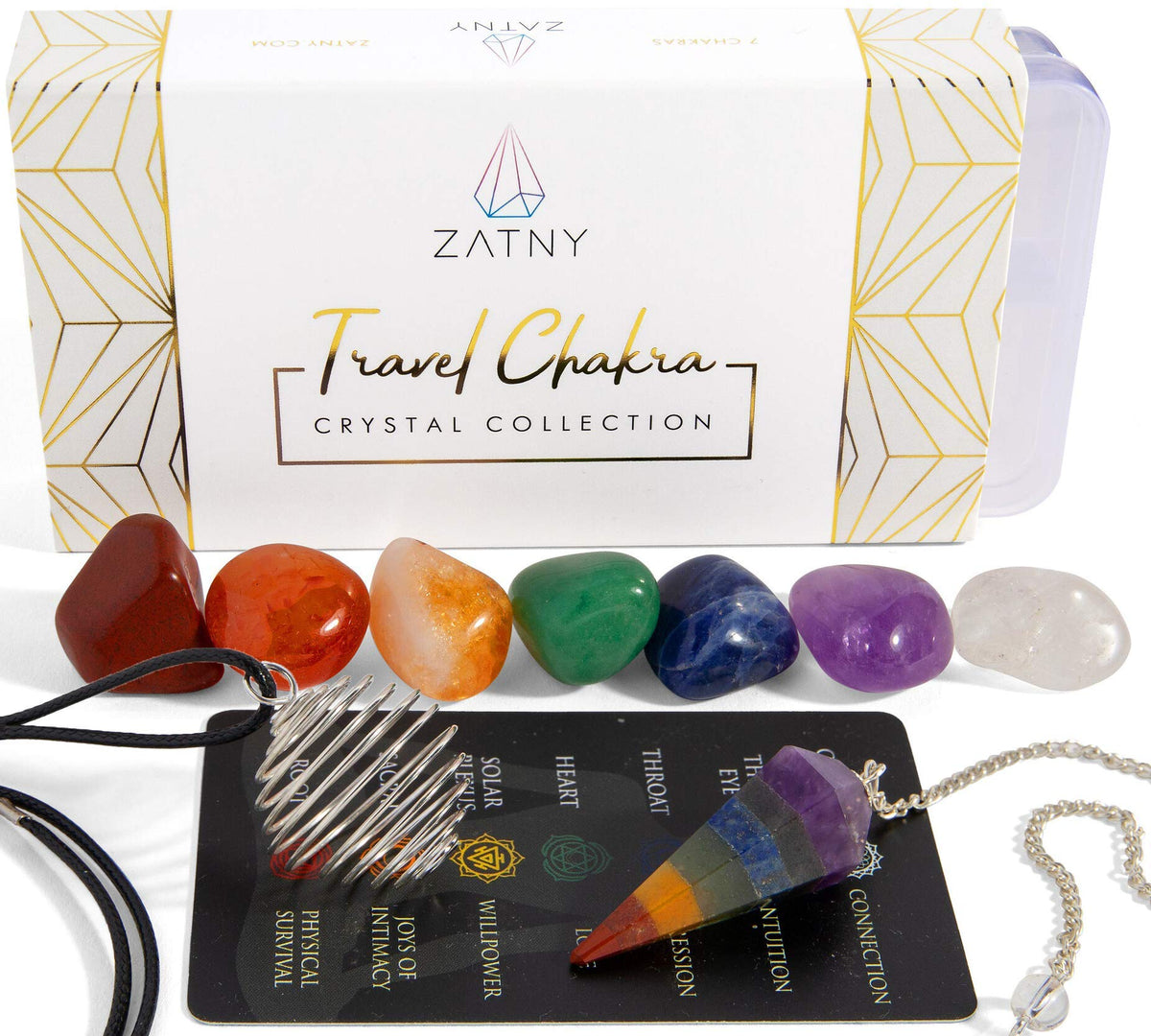 ZATNY pierres chakra ensemble: équilibre énergétique lors de vos voyages.