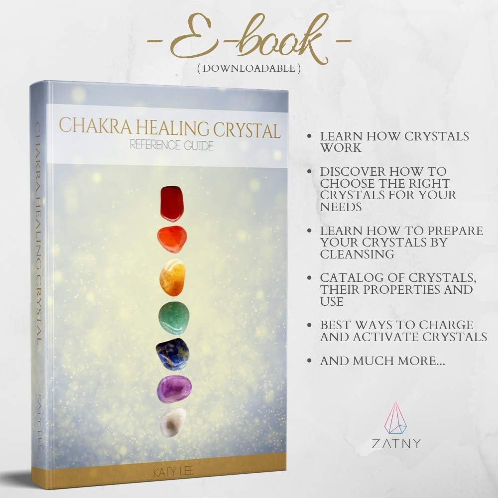 ZATNY set pierres chakra 7 pierres tumble, parfait pour méditation et équilibre.