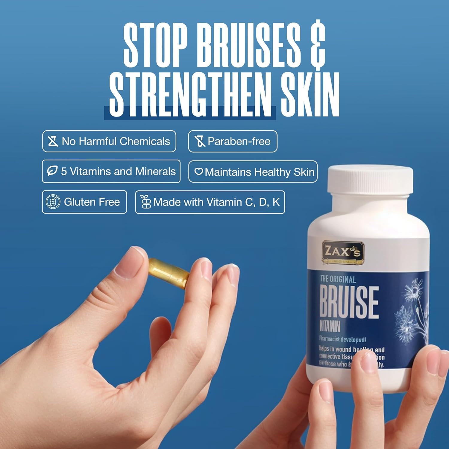 ZAX'S ORIGINAL – pack double de gélules pour les ecchymoses et la peau.