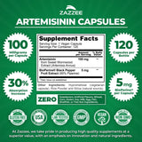 Artémisinine Zazzee avec BioPerine, 5 mg, absorption améliorée potentielle.