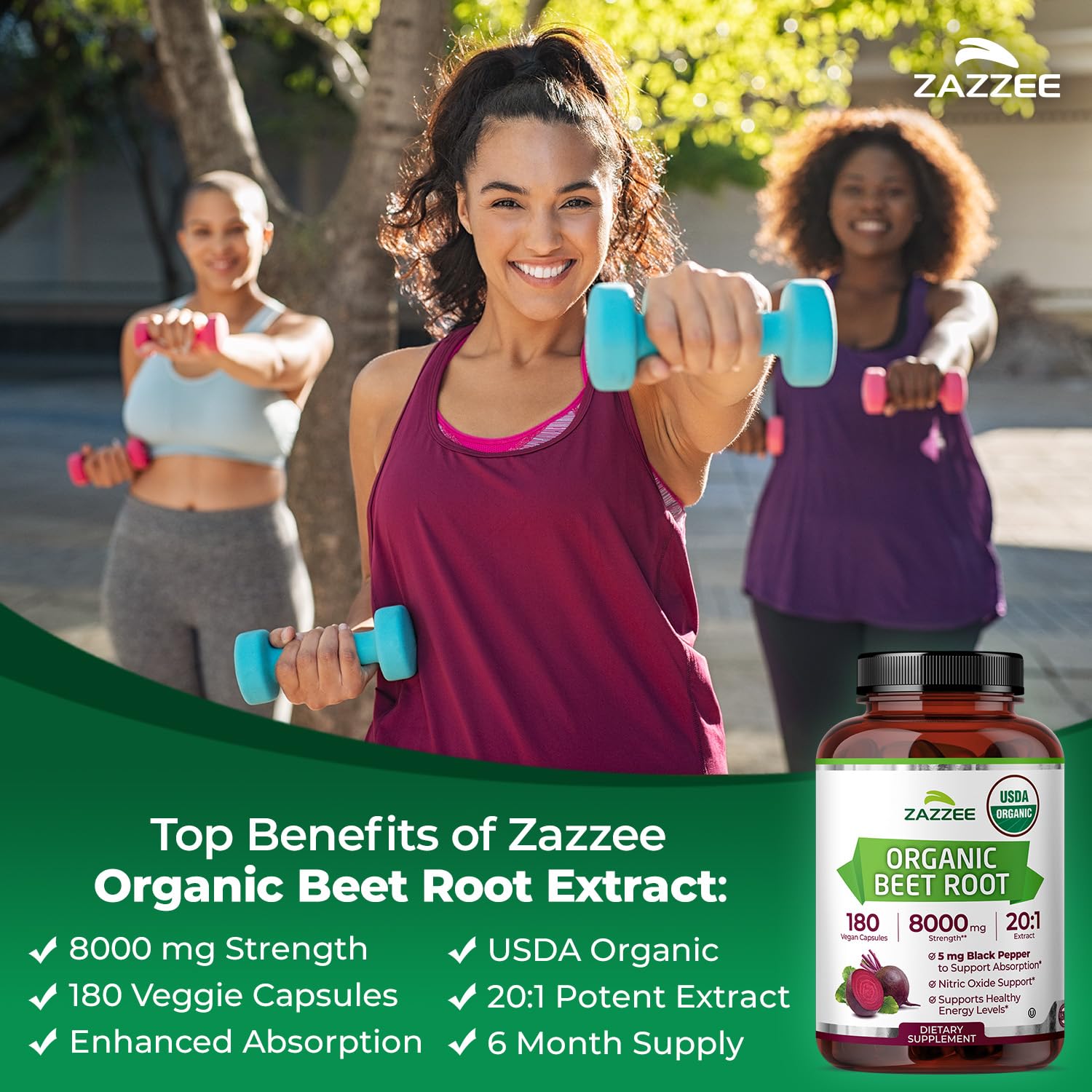 Zazzee Betterave extrait 20:1, haute concentration pour résultats potentiels.