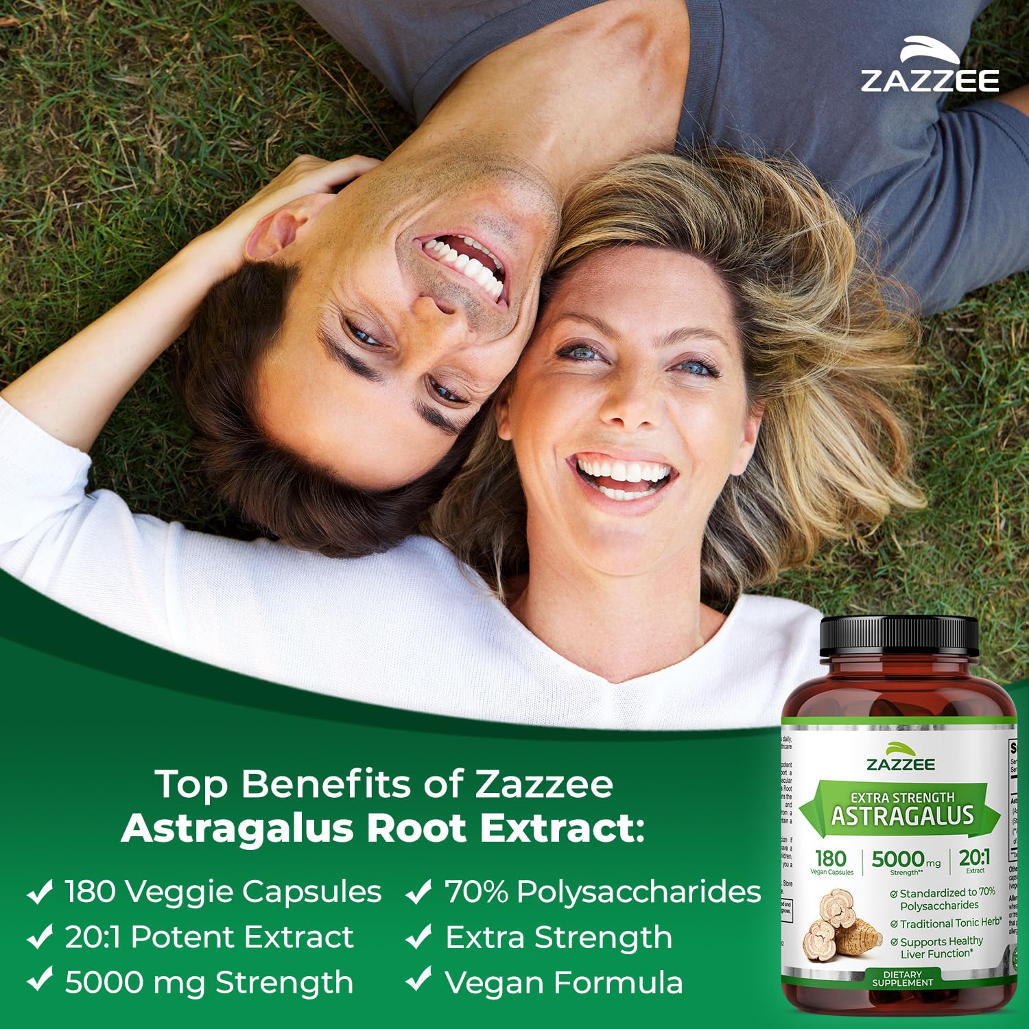 Zazzee Astragale extrait 20pour1 - Bouteille avec etiquette lisible.