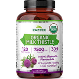 Zazzee chardon-marie bouteille avec 120 gélules vegan et bio