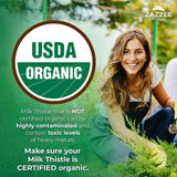 Capsules vegan Zazzee chardon-marie prêtes à l'emploi.