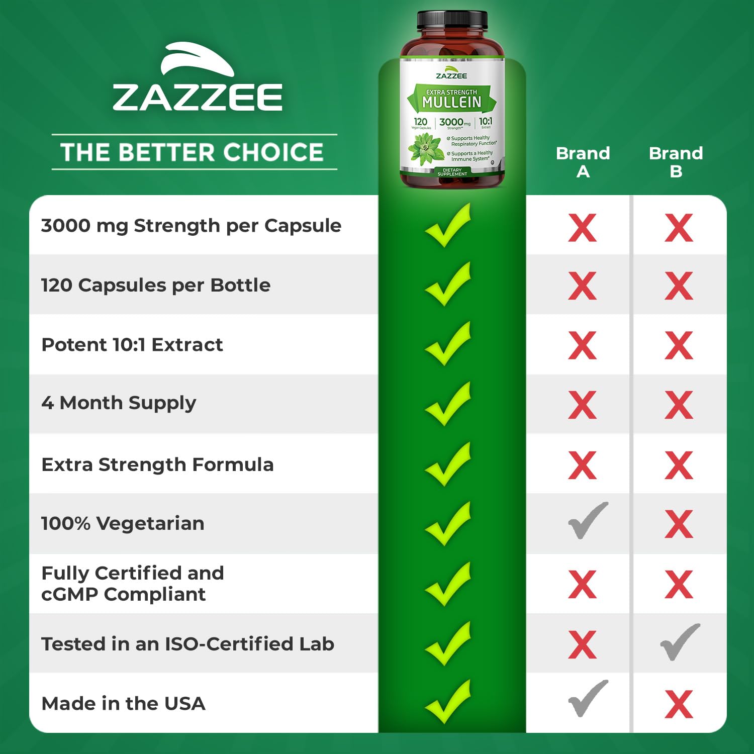 Zazzee Usage quotidien Mullein, routine simple.