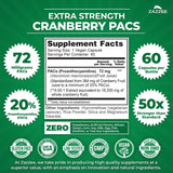 Capsule Zazzee Cranberry PACs de 72 mg pour un dosage puissant