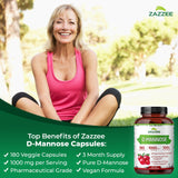 Capsules vegan Zazzee D-Mannose, option naturelle