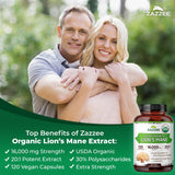 Dosage 16 000 mg par capsule de Zazzee Crinière de lion.