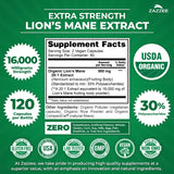 Étiquette Zazzee Bio USDA, certification et pureté.