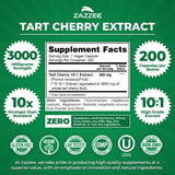Étiquette Zazzee Cerise Aigre avec certification casher et option végan.