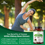 Zazzee Extrait Fève Blanche – étiquette lisible et dosage clair.