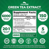 Zazzee Extrait Thé Vert Capsules véganes, faciles à intégrer dans votre journée.