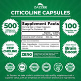 Forme CDP-choline supérieure Zazzee, meilleure biodisponibilité